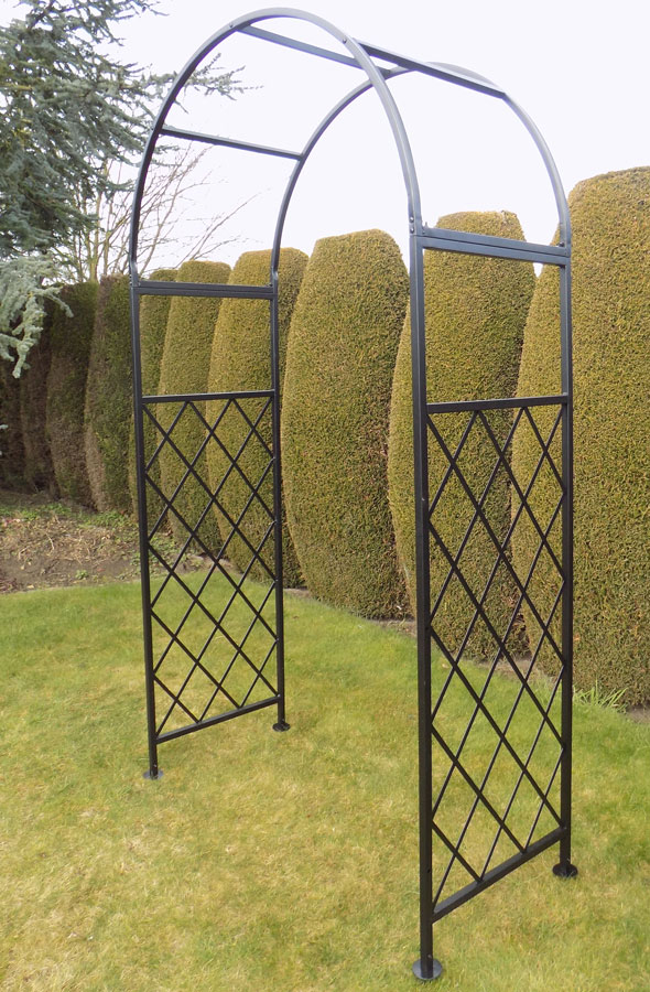 Garden Arch Rose Archway Black Lattice Trellis Design