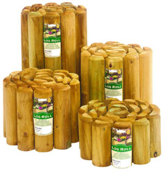 We also sell log rolls for garden edging